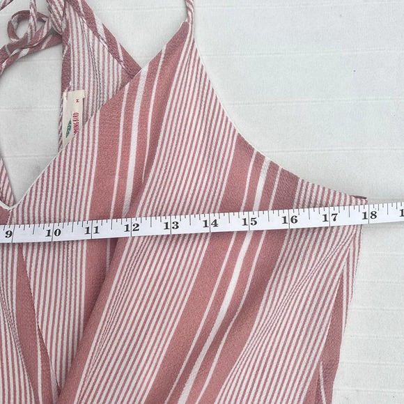 Hummingbird Striped Red Romper Shorts Size Medium - Picture 8 of 12